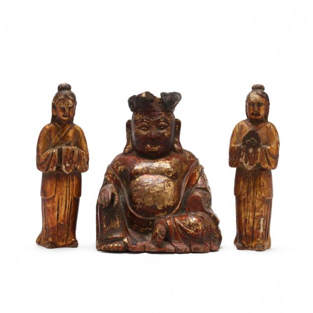three-chinese-carved-and-gilt-altar-figures