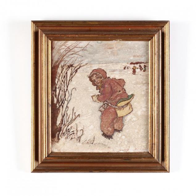 an-american-school-illustration-of-a-child-in-the-snow