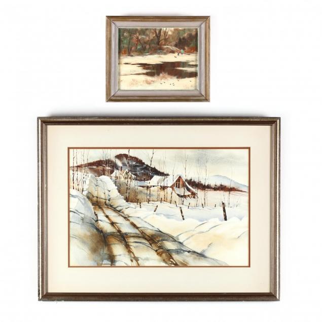 two-new-england-winter-landscape-paintings