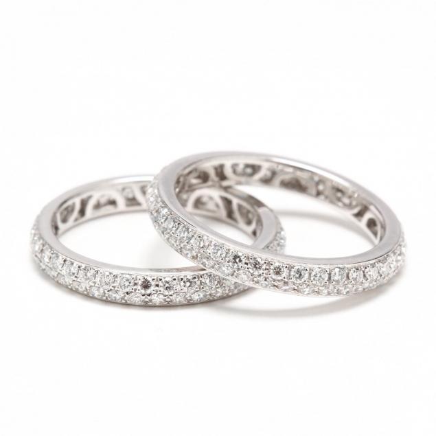 pair-of-18kt-white-gold-and-diamond-eternity-bands