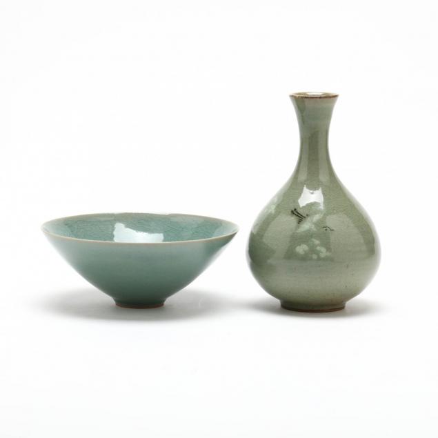 two-korean-celadon-porcelain-items
