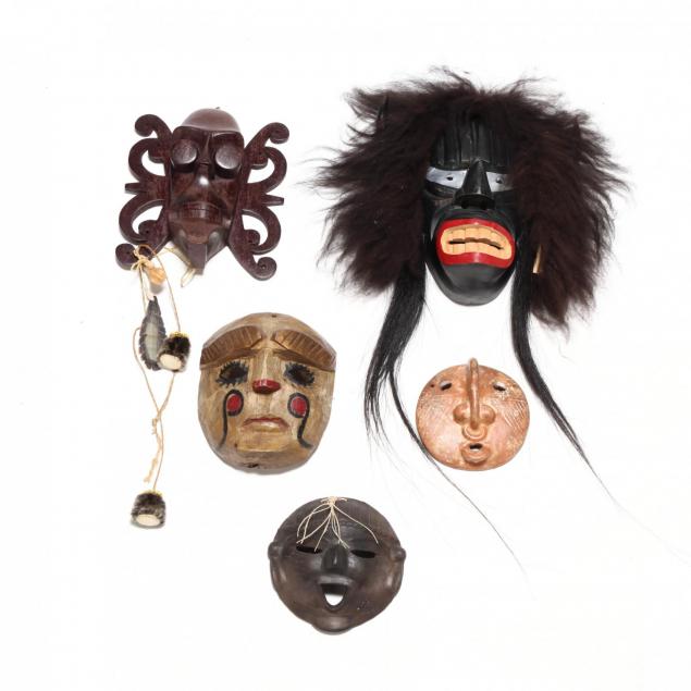 five-tribal-masks