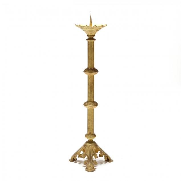a-gilt-metal-ecclesiastical-pricket-stick