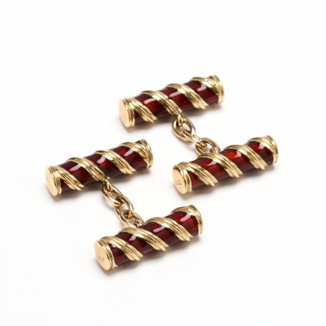 18kt-gold-and-enamel-cufflinks-gucci