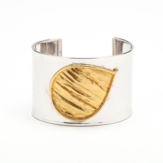 two-color-14kt-gold-cuff-bracelet-italy