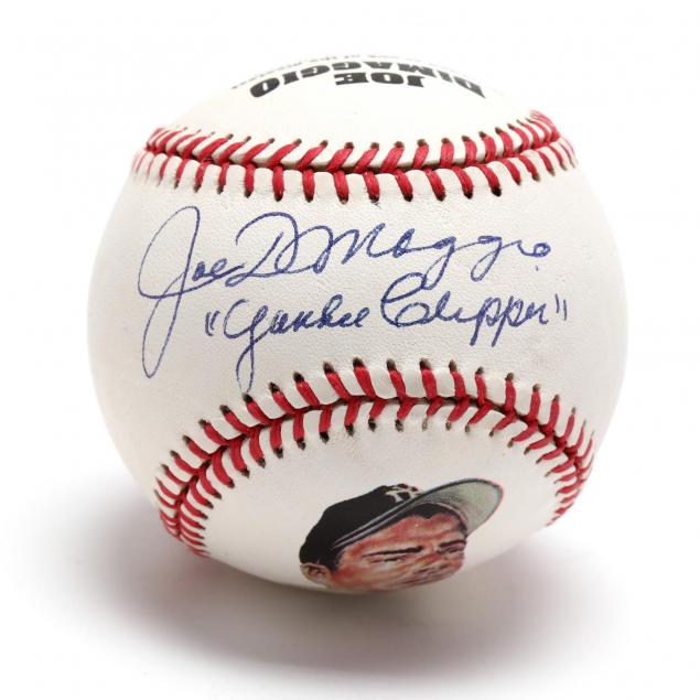 special-joe-dimaggio-yankee-clipper-single-signed-rawlings-official-league-photoball-psa-dna-mint-9