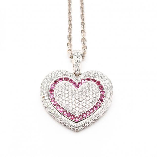 14kt-white-gold-diamond-and-ruby-heart-pendant-necklace