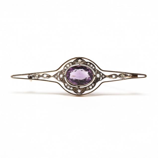 victorian-14kt-amethyst-bar-brooch