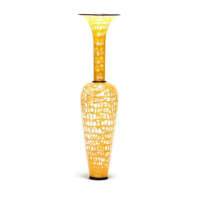 dante-marioni-am-b-1964-tall-mosaic-glass-vase