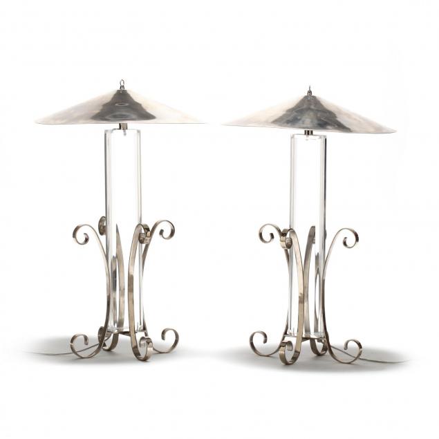 pair-of-lucite-and-chrome-table-lamps