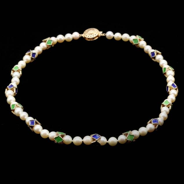 14kt-gold-cultured-pearl-and-enamel-necklace