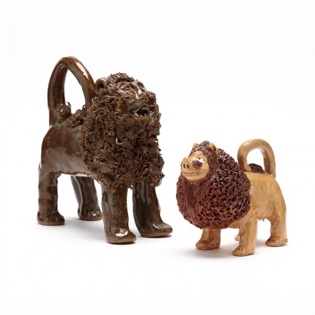 two-nc-folk-pottery-lions