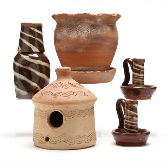 a-grouping-of-burlon-craig-pottery