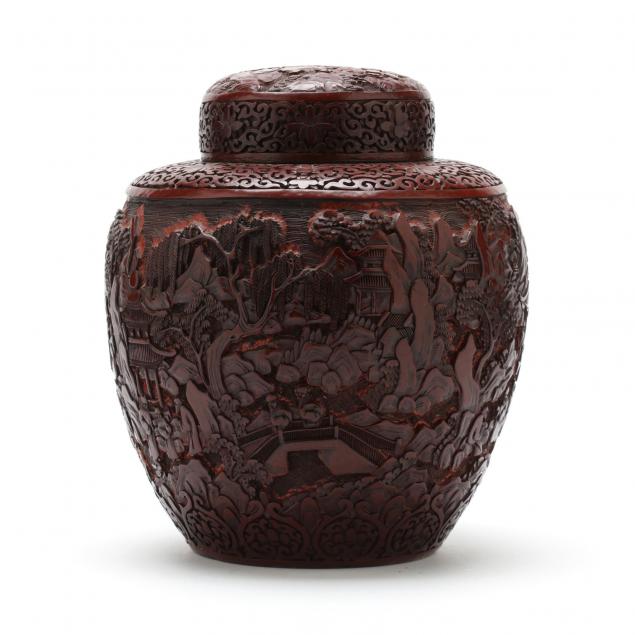 a-chinese-qing-dynasty-cinnabar-lacquer-jar-and-cover