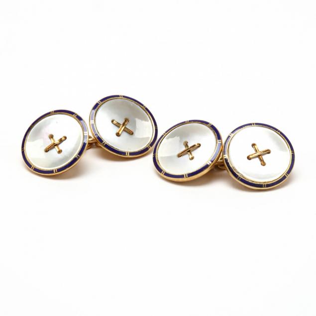 pair-of-18kt-mother-of-pearl-and-enamel-cufflinks