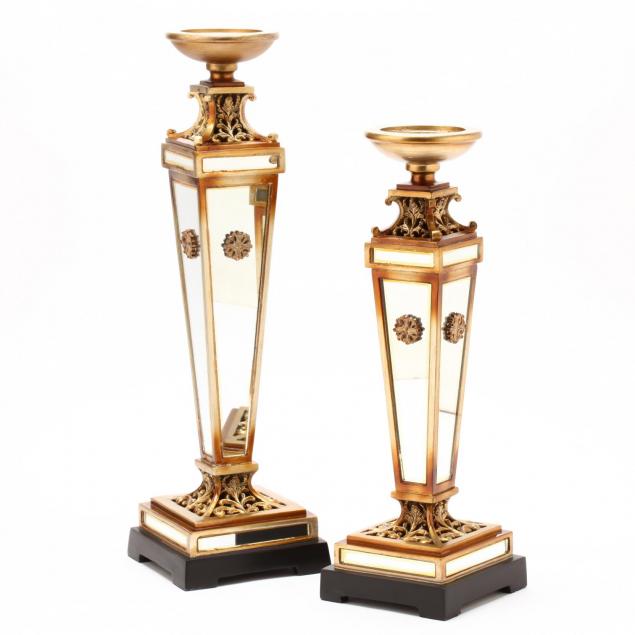pair-of-mirrored-and-gilt-mounted-candlesticks