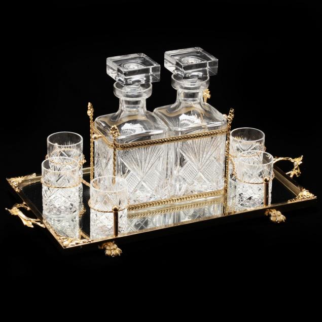 a-brass-and-cut-glass-whiskey-set