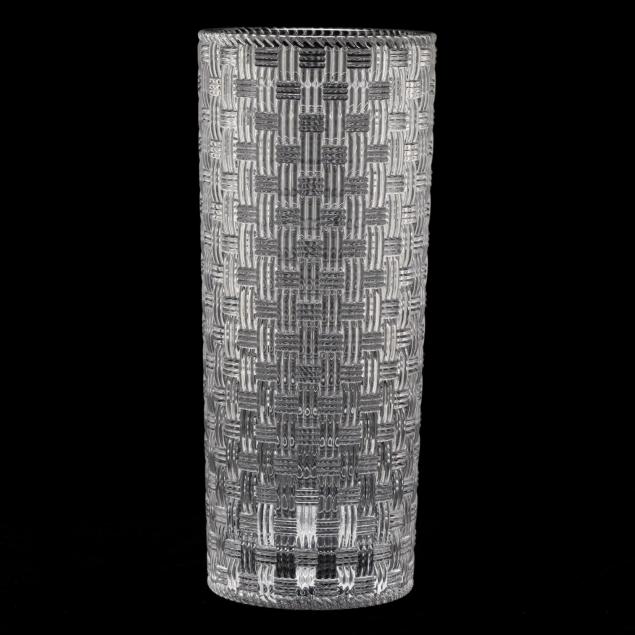 tiffany-co-woven-crystal-cylinder-vase