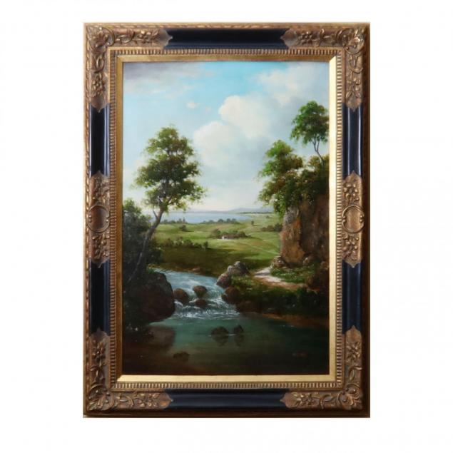 oil-painting-of-a-landscape-with-waterfall