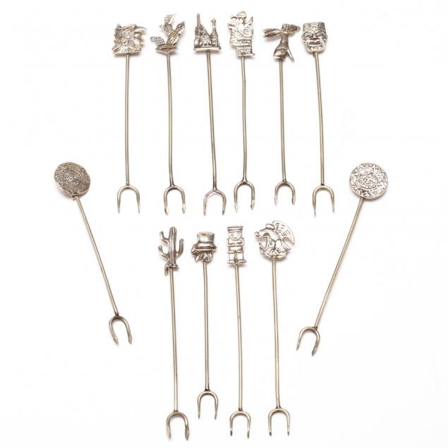 a-set-of-twelve-sterling-silver-cocktail-picks