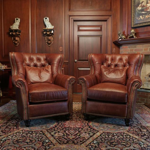 pair-of-palladian-leather-button-back-wing-chairs