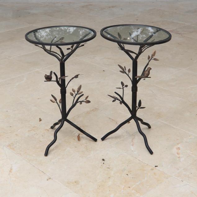 pair-of-glass-top-side-tables