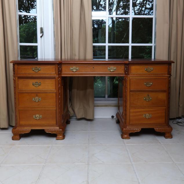 chippendale-style-kneehole-writing-desk