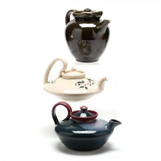 three-nc-pottery-lidded-teapots