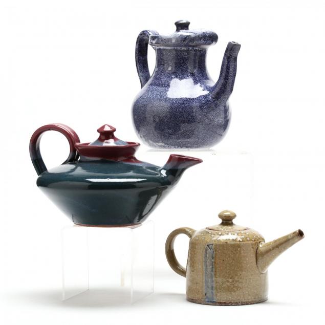 three-nc-pottery-lidded-teapots