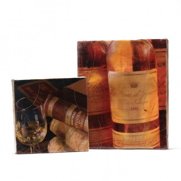 two-decorative-prints-of-vintage-wine