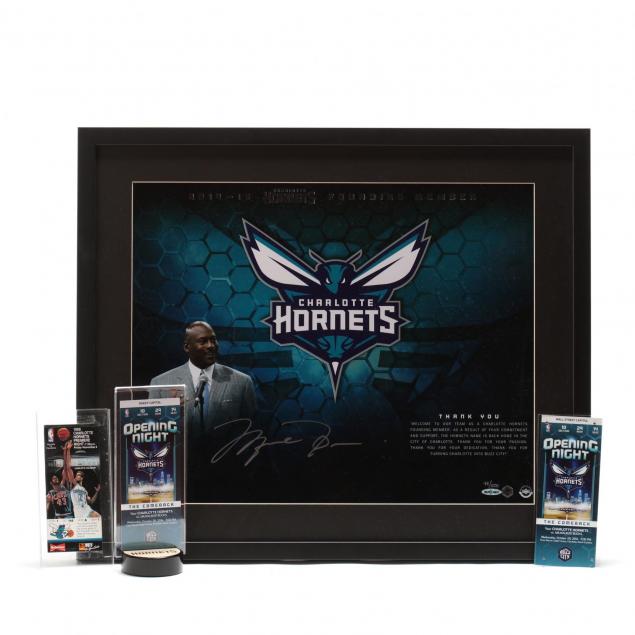 group-of-charlotte-hornets-memorabilia