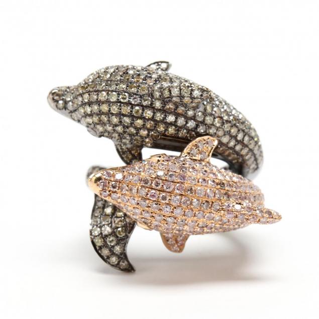 two-color-18kt-gold-and-diamond-dolphin-ring