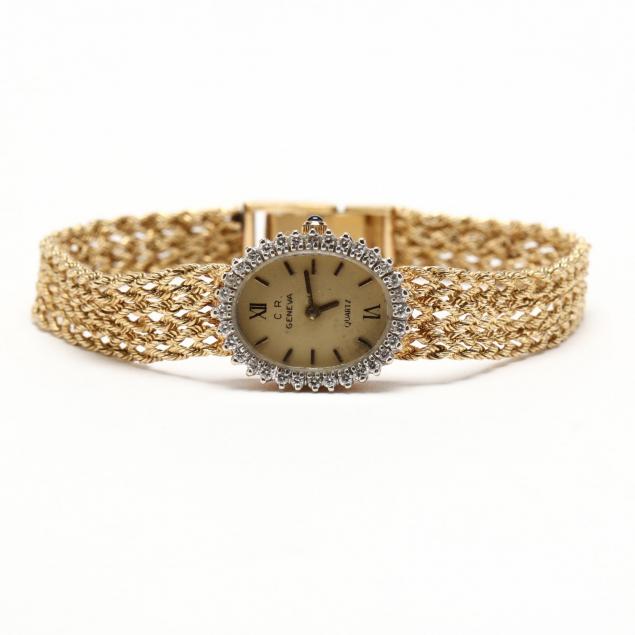 lady-s-14kt-gold-and-diamond-watch