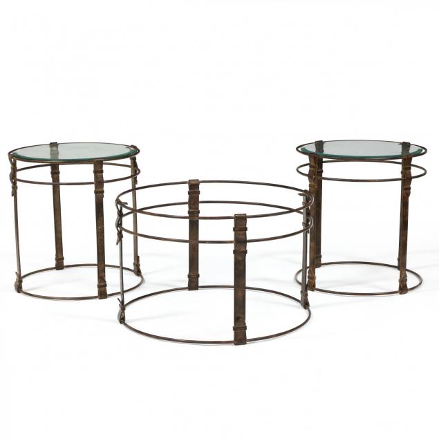 three-steel-and-glass-faux-buckle-tables