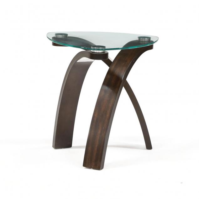 contemporary-mahogany-and-glass-side-table