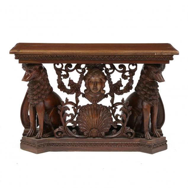 continental-style-carved-mahogany-console-table