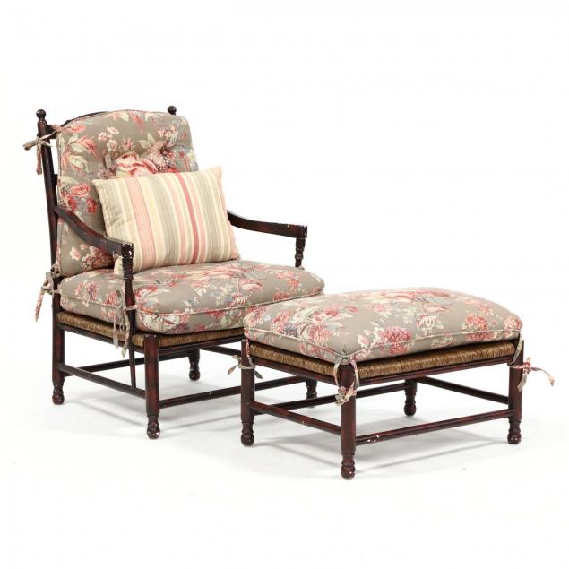 brandywine-french-provincial-painted-arm-chair-and-ottoman