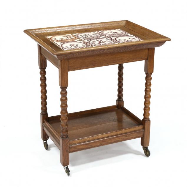 german-inset-tile-tray-top-serving-cart