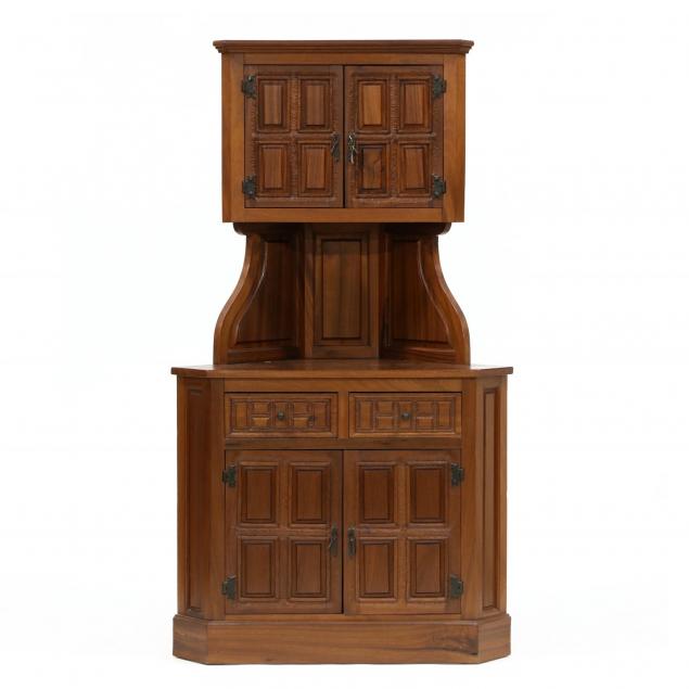 spanish-style-carved-corner-cabinet