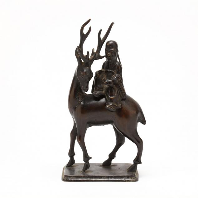 a-japanese-bronze-censer-of-jurojin-riding-a-deer