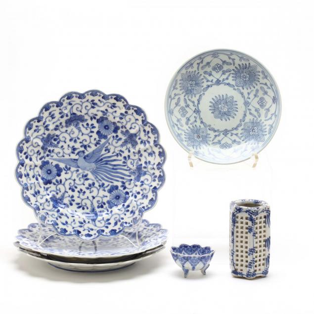 a-group-of-japanese-blue-and-white-porcelain-items