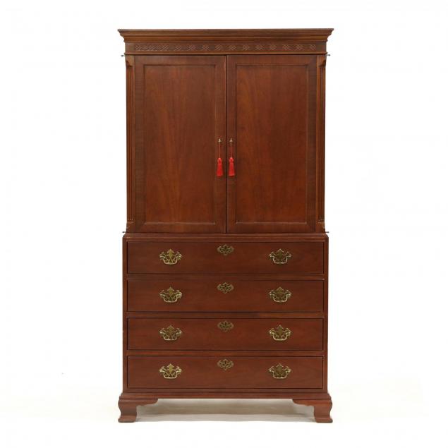 baker-chippendale-style-linen-press