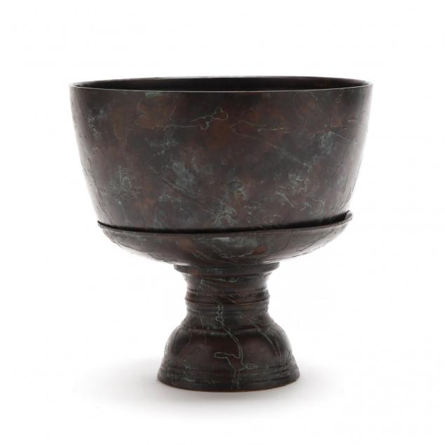 maitland-smith-bronze-bowl-on-stand