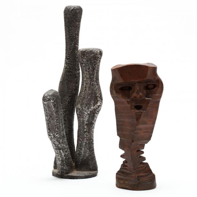 two-modernist-metal-sculptures