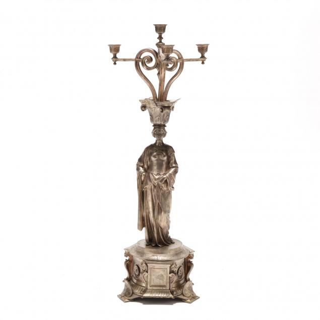 renaissance-style-silvered-bronze-candelabra
