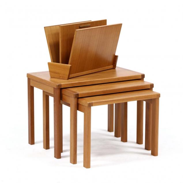 danish-modern-teak-nesting-tables-and-magazine-stand