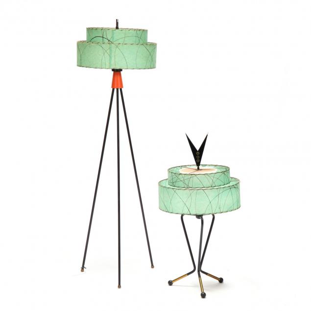 two-mid-century-atomic-lamps