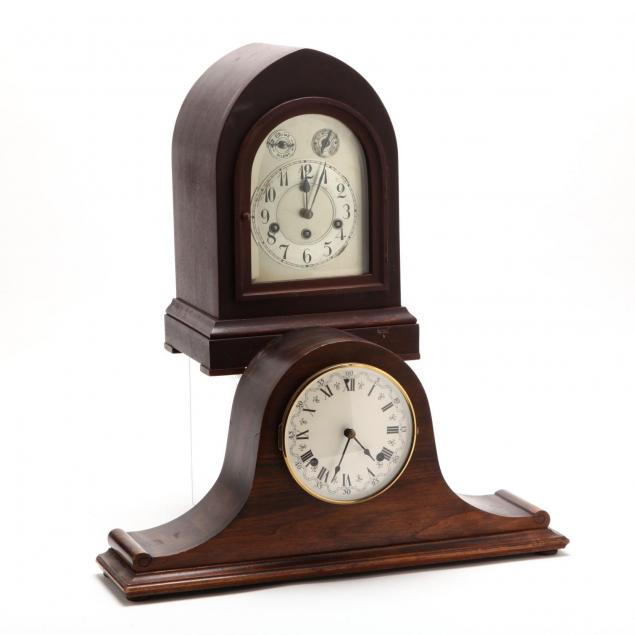 two-vintage-mantel-clocks
