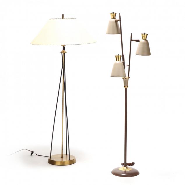 two-mid-century-modern-floor-lamps
