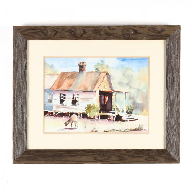 an-american-school-watercolor-of-a-sharecropper-house